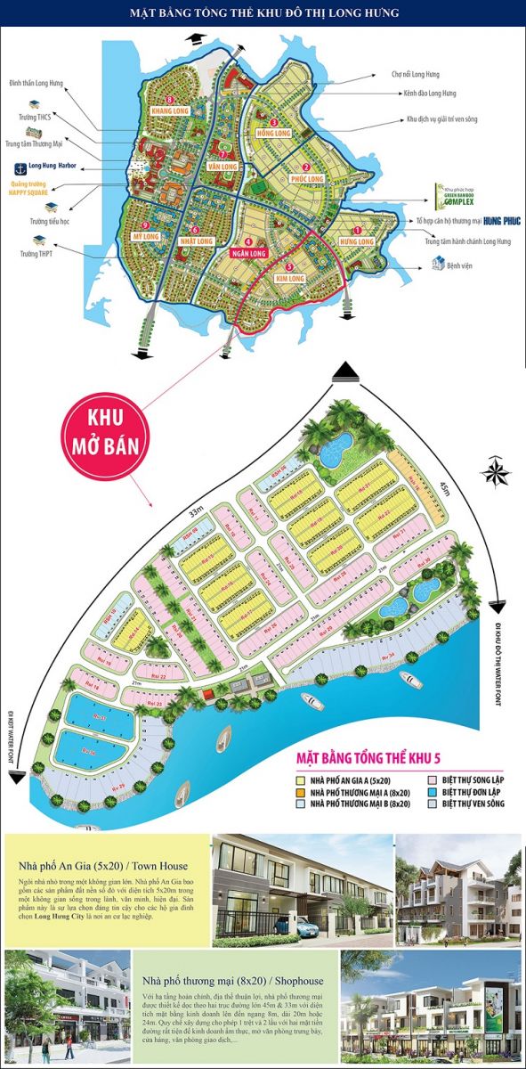 Mặt bằng phân lô Khu Đô Thị Long Hưng City
