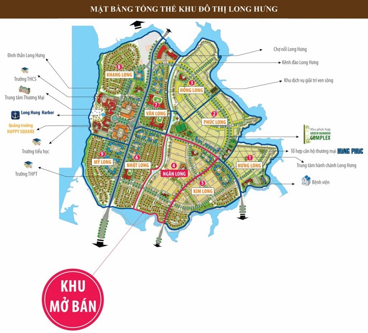 Mặt Bằng Khu Đô Thị Long Hưng City