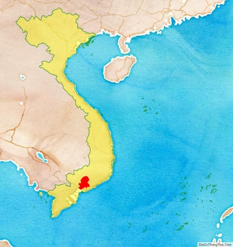 1 vị trí đồng nai trên bản đồ hành chính